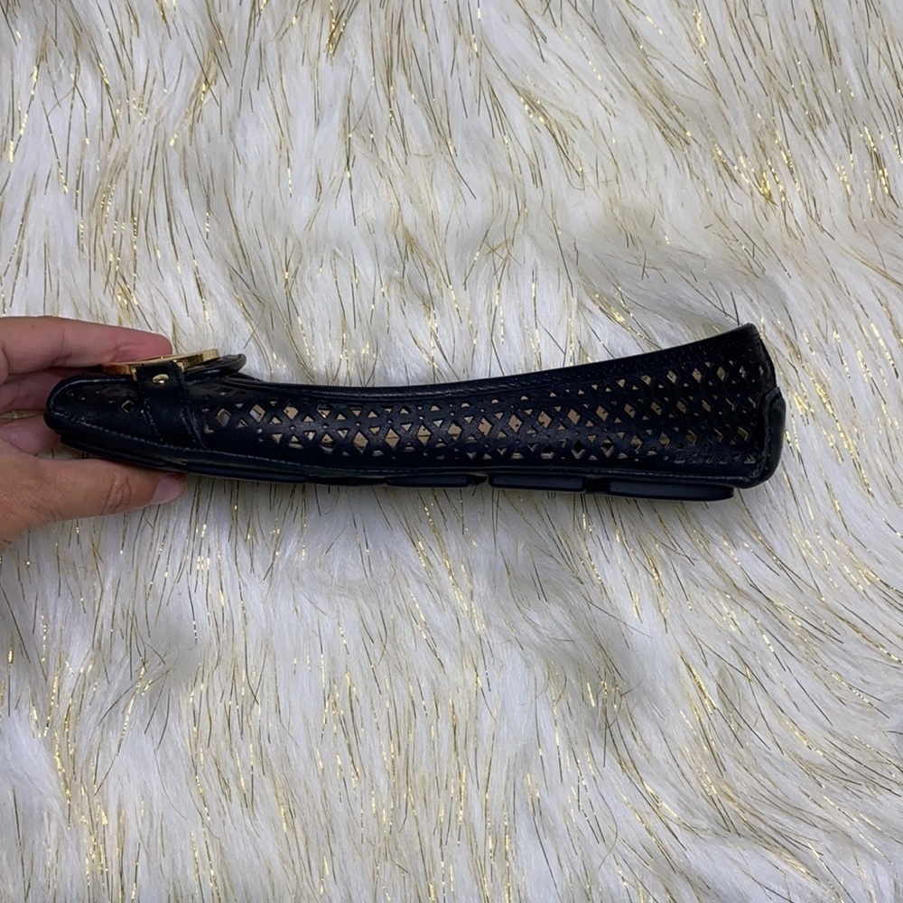 Michael Kors -Fulton Black Woven Moccasin Flat 6.5 - Picture 10 of 13